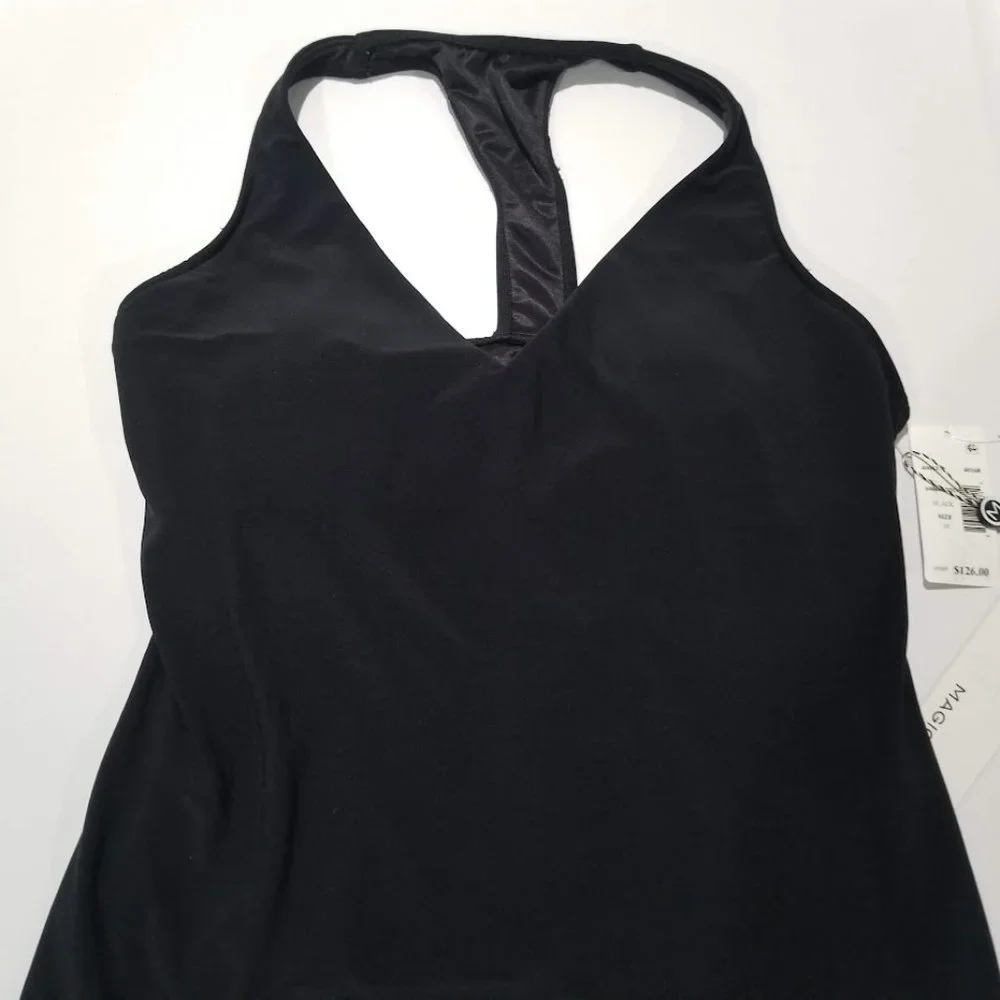 Magicsuit Solid Taylor Tankini Top Black Size 10 - Picture 6 of 11